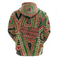 Darfur Sudan Hoodie Red Green Beige Tribal Pattern - African Pride
