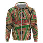 Darfur Sudan Hoodie Red Green Beige Tribal Pattern - African Pride