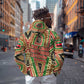 Darfur Sudan Hoodie Red Green Beige Tribal Pattern - African Pride