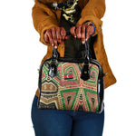 Darfur Sudan Shoulder Handbag Red Green Beige Tribal Pattern - African Pride