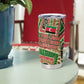 Darfur Sudan Tumbler Cup Red Green Beige Tribal Pattern - African Pride