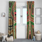 Darfur Sudan Window Curtain Red Green Beige Tribal Pattern - African Pride