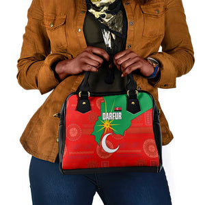 Darfur Sudan Shoulder Handbag Red Green Yellow Crescent Star - African Pride