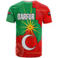Darfur Sudan T shirt Red Green Yellow Crescent Star - African Pride