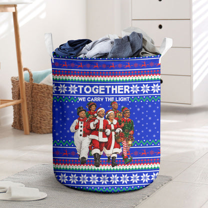 Civil Rights Leaders Christmas Laundry Basket Pattern Vintage Retro Black History Freedom Art