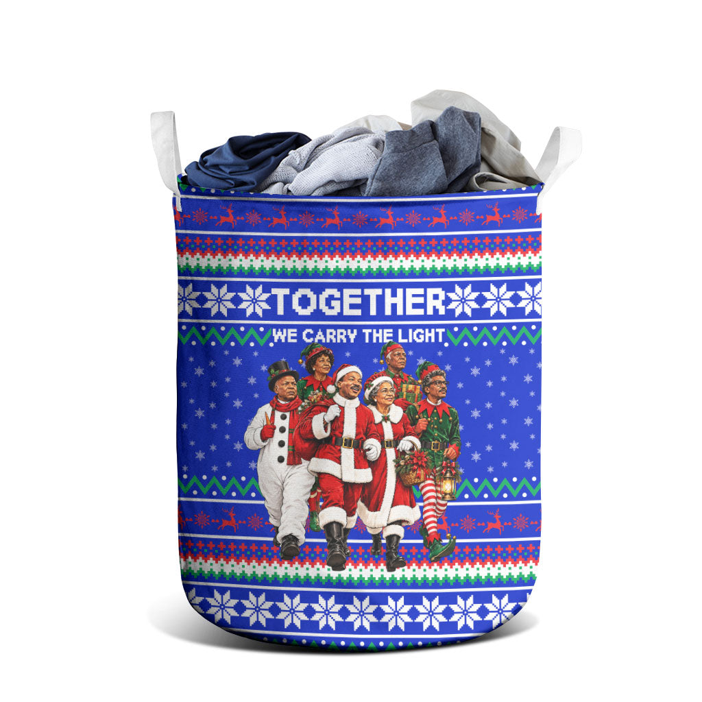 Civil Rights Leaders Christmas Laundry Basket Pattern Vintage Retro Black History Freedom Art