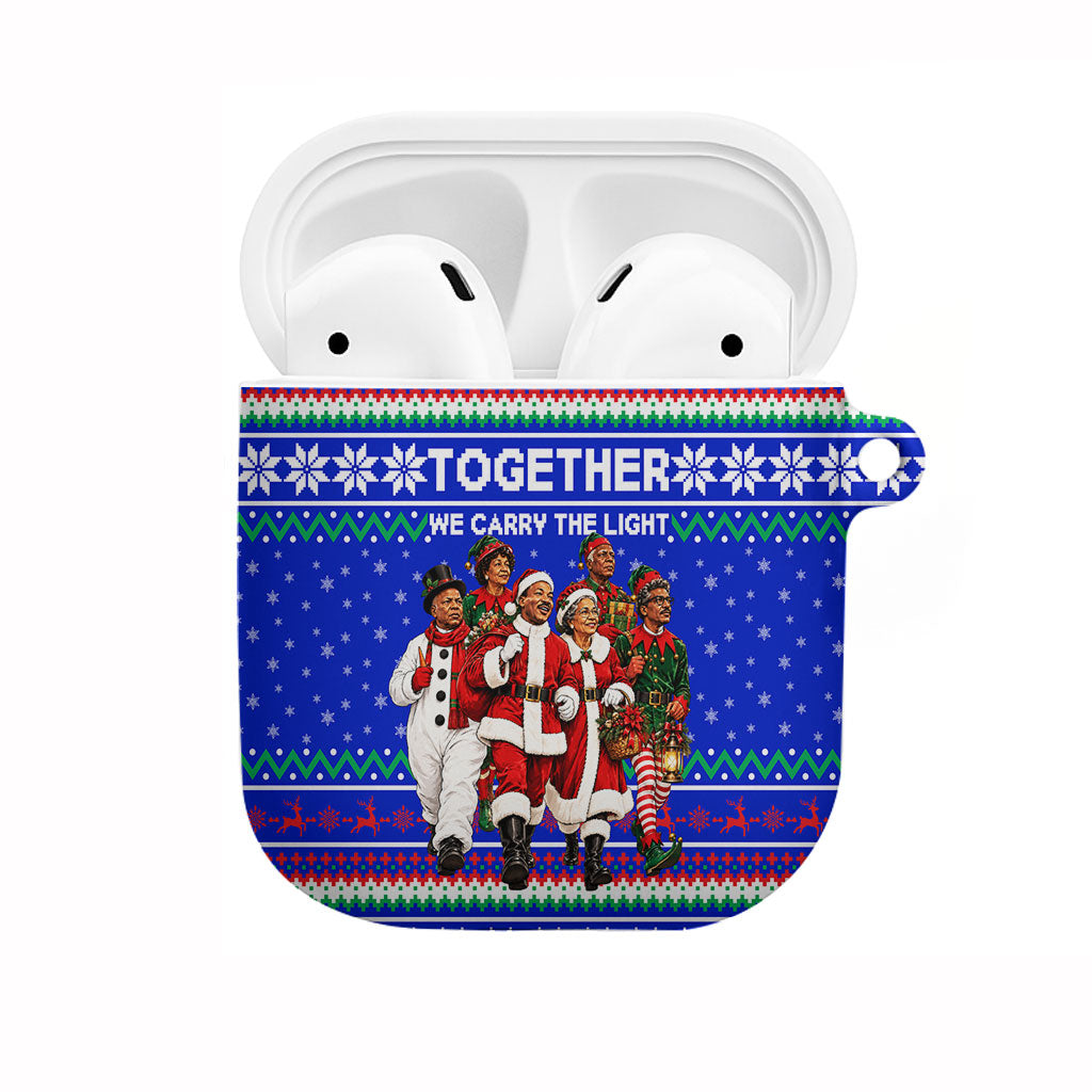 Civil Rights Leaders Christmas AirPods Case Pattern Vintage Retro Black History Freedom Art