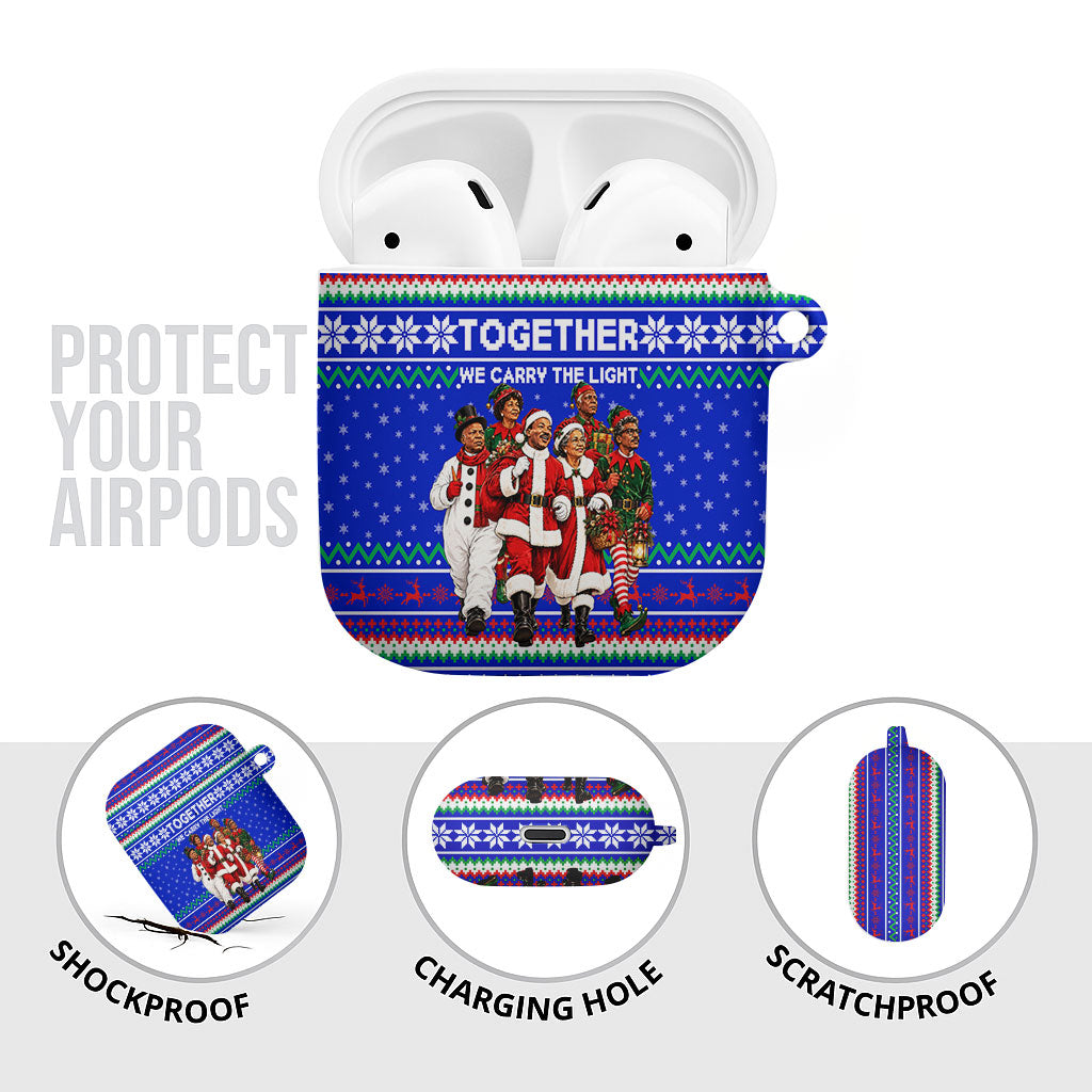 Civil Rights Leaders Christmas AirPods Case Pattern Vintage Retro Black History Freedom Art