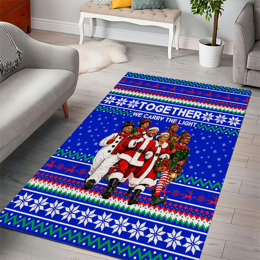 Civil Rights Leaders Christmas Area Rug Pattern Vintage Retro Black History Freedom Art