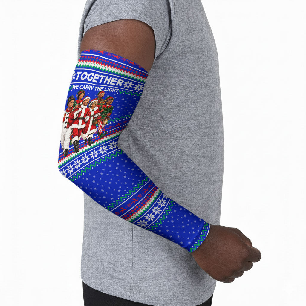 Civil Rights Leaders Christmas Arm Sleeves Pattern Vintage Retro Black History Freedom Art