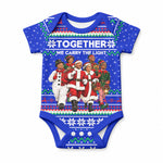 Civil Rights Leaders Christmas Baby Onesie Pattern Vintage Retro Black History Freedom Art