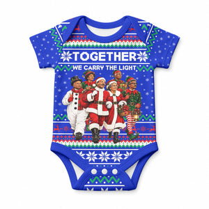 Civil Rights Leaders Christmas Baby Onesie Pattern Vintage Retro Black History Freedom Art