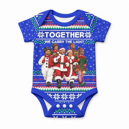 Civil Rights Leaders Christmas Baby Onesie Pattern Vintage Retro Black History Freedom Art