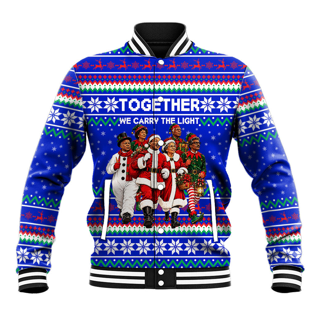 Civil Rights Leaders Christmas Baseball Jacket Pattern Vintage Retro Black History Freedom Art