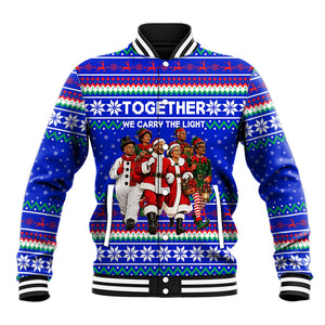 Civil Rights Leaders Christmas Baseball Jacket Pattern Vintage Retro Black History Freedom Art