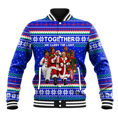 Civil Rights Leaders Christmas Baseball Jacket Pattern Vintage Retro Black History Freedom Art