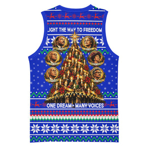 Civil Rights Leaders Christmas Basketball Jersey Pattern Vintage Retro Black History Freedom Art