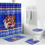 Civil Rights Leaders Christmas Bathroom Set Pattern Vintage Retro Black History Freedom Art