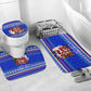 Civil Rights Leaders Christmas Bathroom Set Pattern Vintage Retro Black History Freedom Art