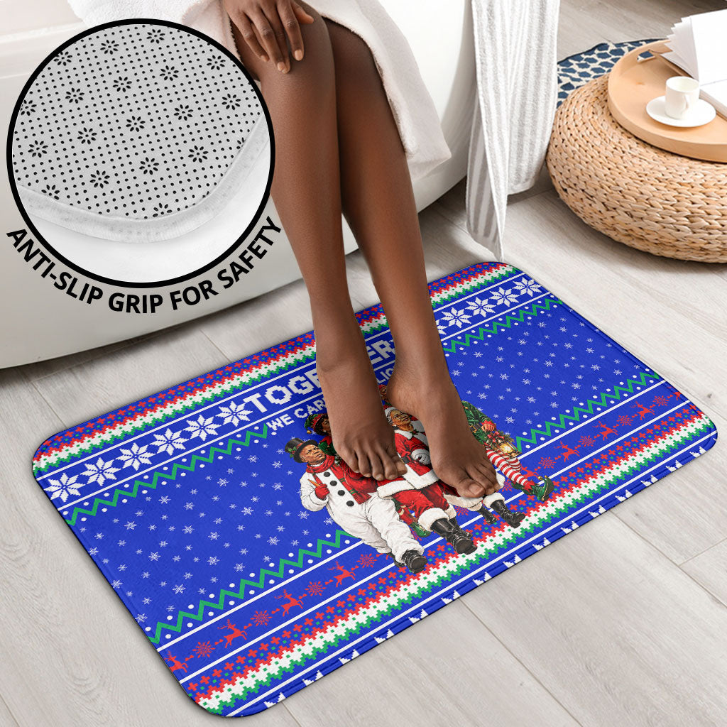 Civil Rights Leaders Christmas Bathroom Set Pattern Vintage Retro Black History Freedom Art