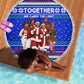 Civil Rights Leaders Christmas Beach Blanket Pattern Vintage Retro Black History Freedom Art