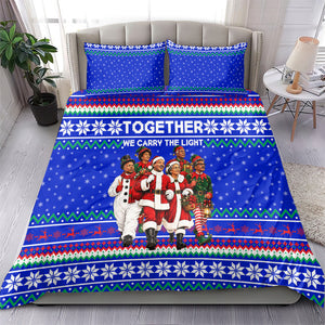 Civil Rights Leaders Christmas Bedding Set Pattern Vintage Retro Black History Freedom Art