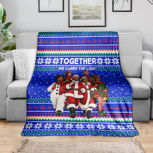 Civil Rights Leaders Christmas Blanket Pattern Vintage Retro Black History Freedom Art