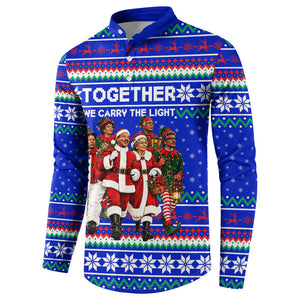 Civil Rights Leaders Christmas Button Sweatshirt Pattern Vintage Retro Black History Freedom Art