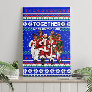 Civil Rights Leaders Christmas Canvas Wall Art Pattern Vintage Retro Black History Freedom Art