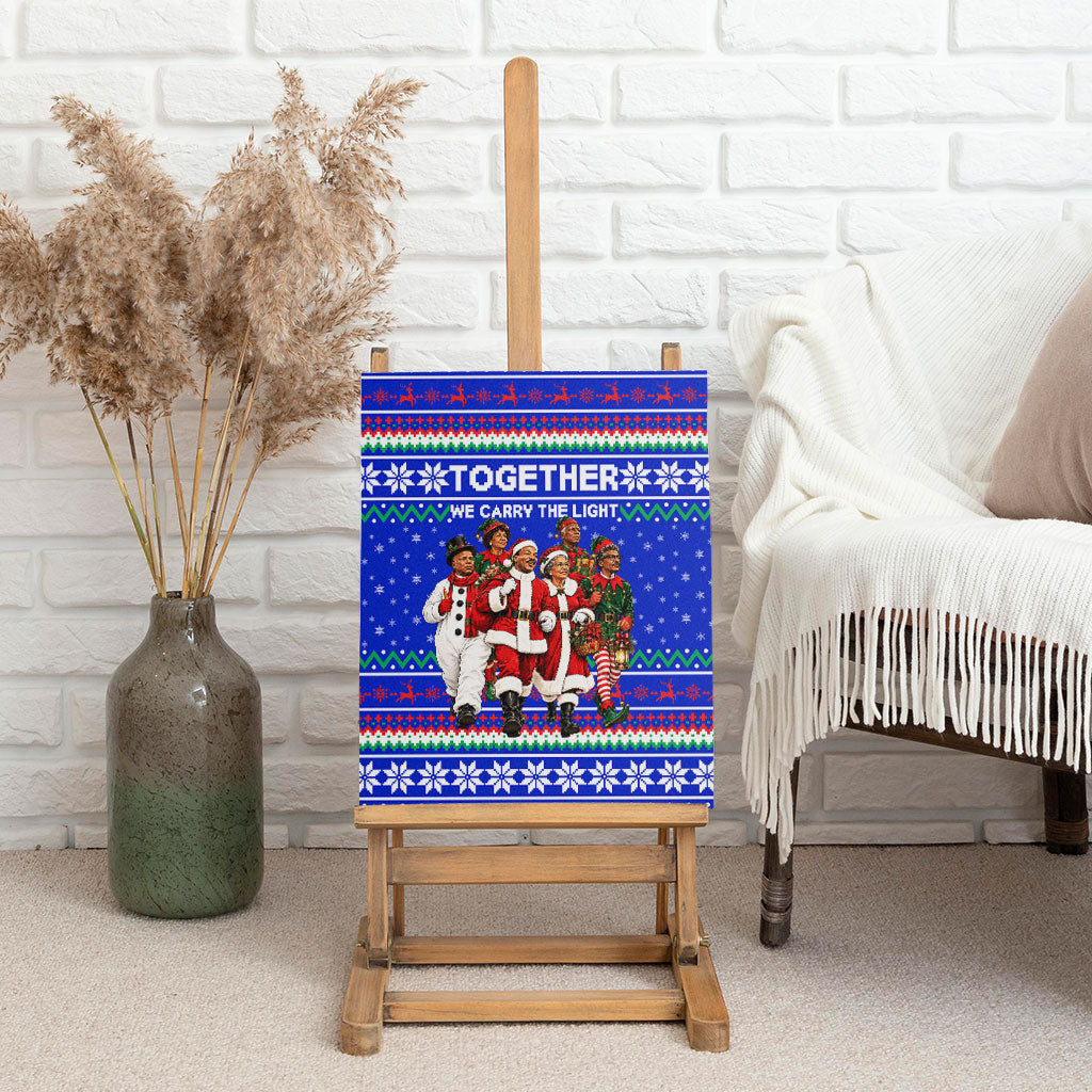 Civil Rights Leaders Christmas Canvas Wall Art Pattern Vintage Retro Black History Freedom Art