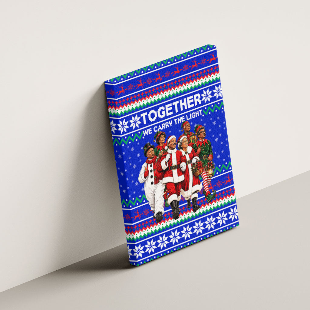 Civil Rights Leaders Christmas Canvas Wall Art Pattern Vintage Retro Black History Freedom Art