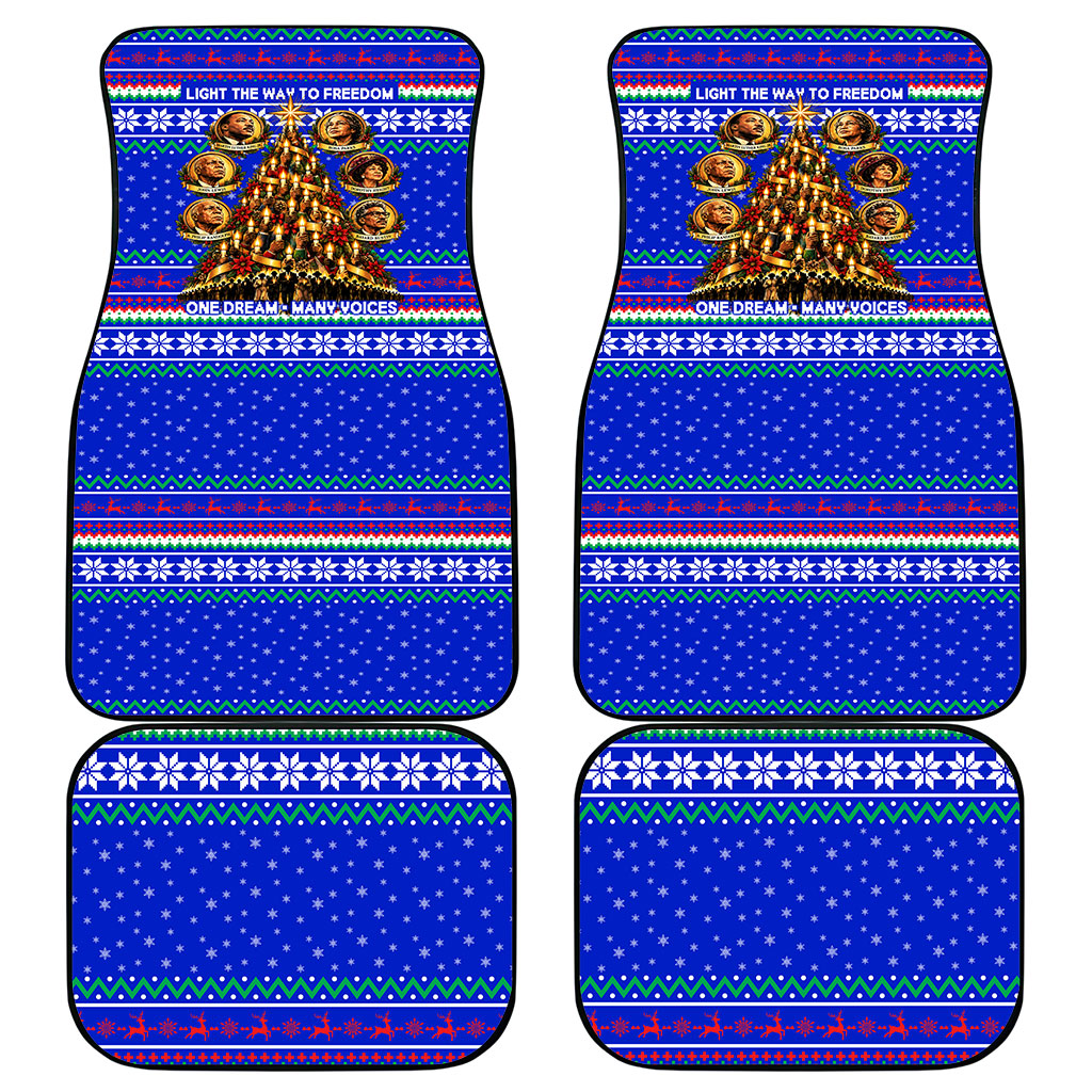 Civil Rights Leaders Christmas Car Mats Pattern Vintage Retro Black History Freedom Art