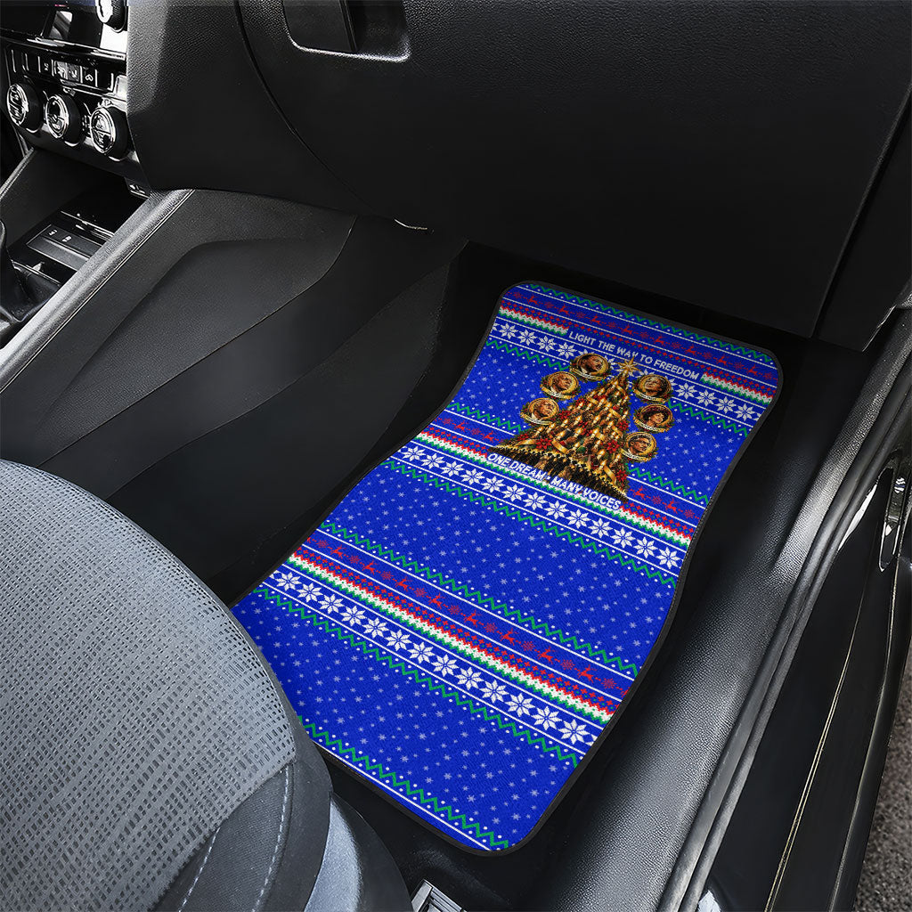 Civil Rights Leaders Christmas Car Mats Pattern Vintage Retro Black History Freedom Art