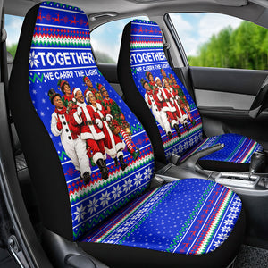 Civil Rights Leaders Christmas Car Seat Cover Pattern Vintage Retro Black History Freedom Art