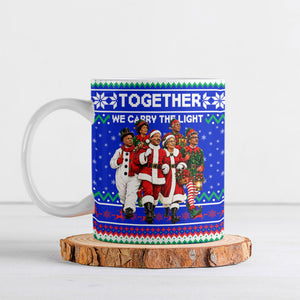 Civil Rights Leaders Christmas Ceramic Mug Pattern Vintage Retro Black History Freedom Art
