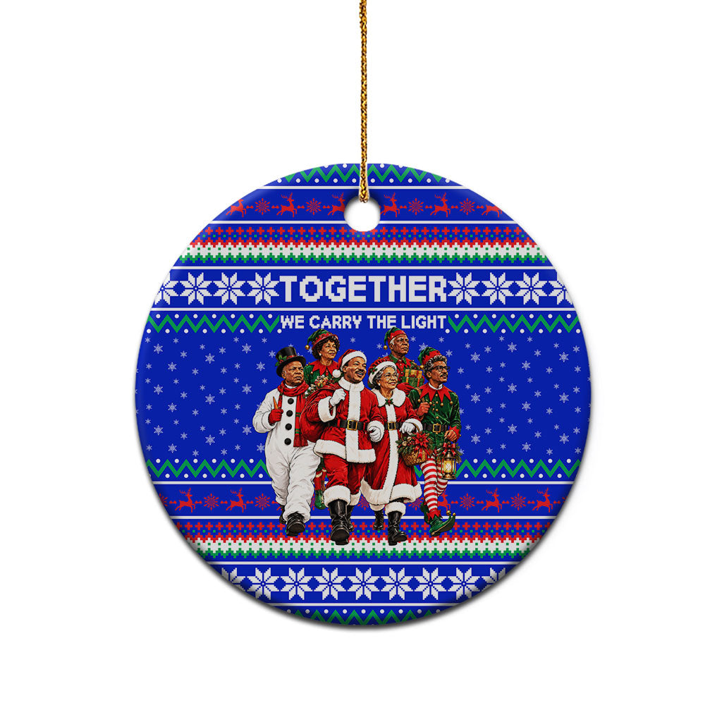 Civil Rights Leaders Christmas Ceramic Ornament Pattern Vintage Retro Black History Freedom Art