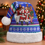Civil Rights Leaders Christmas Santa Hat Pattern Vintage Retro Black History Freedom Art