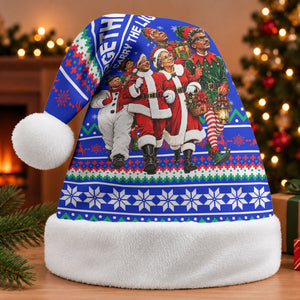 Civil Rights Leaders Christmas Santa Hat Pattern Vintage Retro Black History Freedom Art