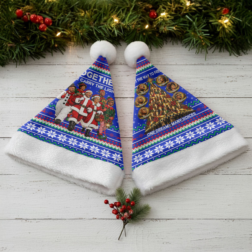 Civil Rights Leaders Christmas Santa Hat Pattern Vintage Retro Black History Freedom Art