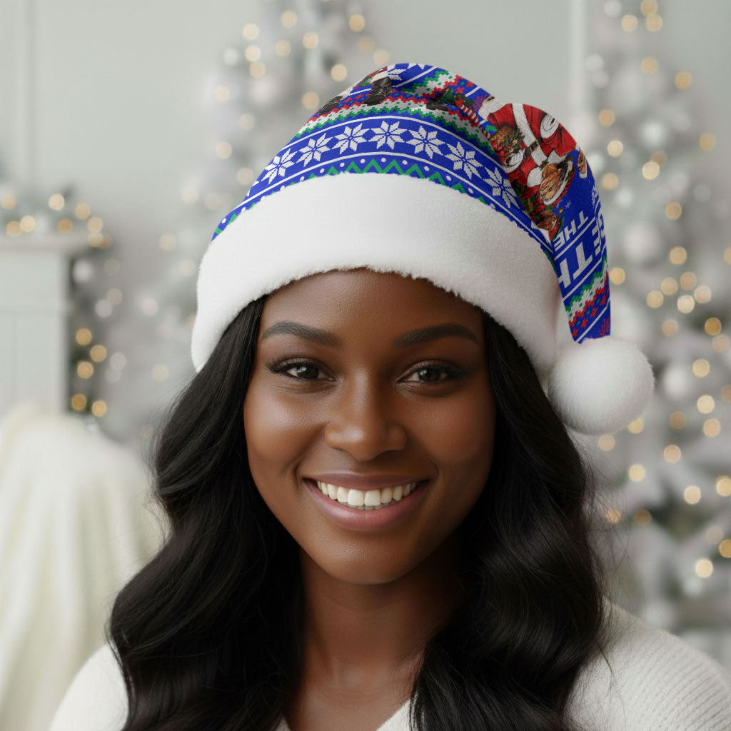 Civil Rights Leaders Christmas Santa Hat Pattern Vintage Retro Black History Freedom Art