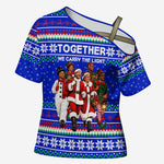 Civil Rights Leaders Christmas Cross Shoulder Shirt Pattern Vintage Retro Black History Freedom Art