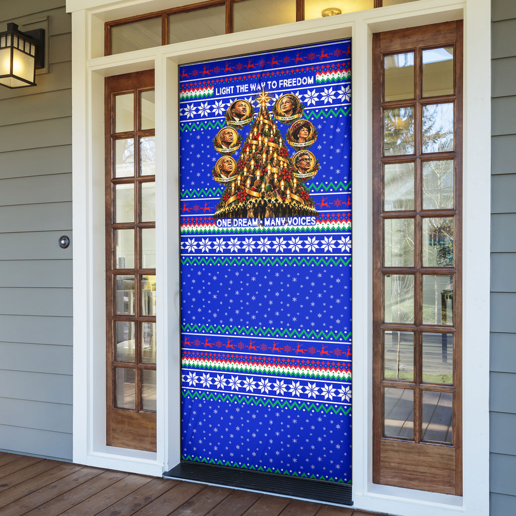 Civil Rights Leaders Christmas Door Cover Pattern Vintage Retro Black History Freedom Art