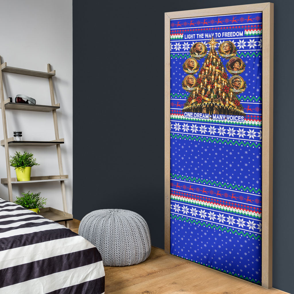 Civil Rights Leaders Christmas Door Cover Pattern Vintage Retro Black History Freedom Art
