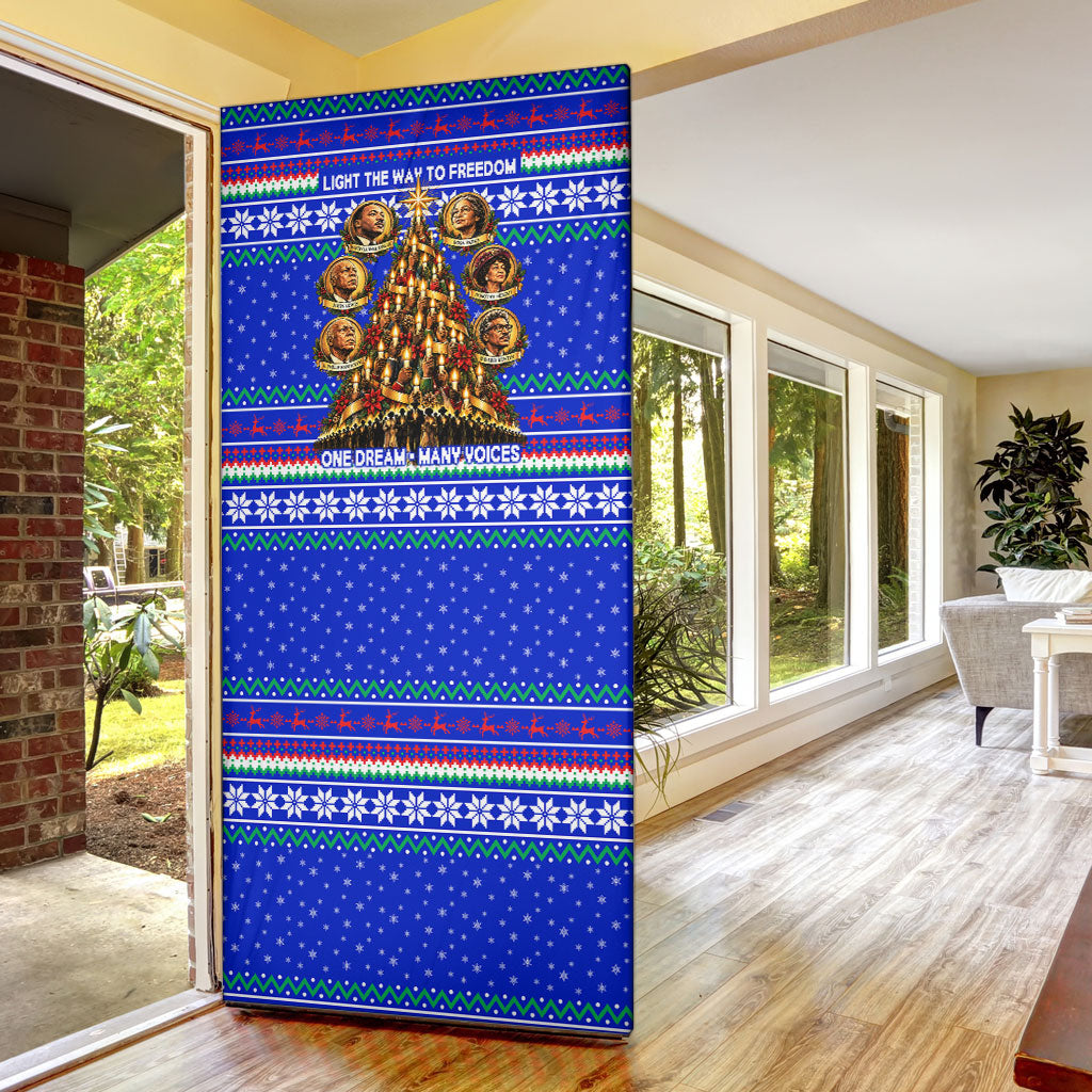 Civil Rights Leaders Christmas Door Cover Pattern Vintage Retro Black History Freedom Art