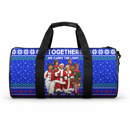 Civil Rights Leaders Christmas Duffle Bag Pattern Vintage Retro Black History Freedom Art