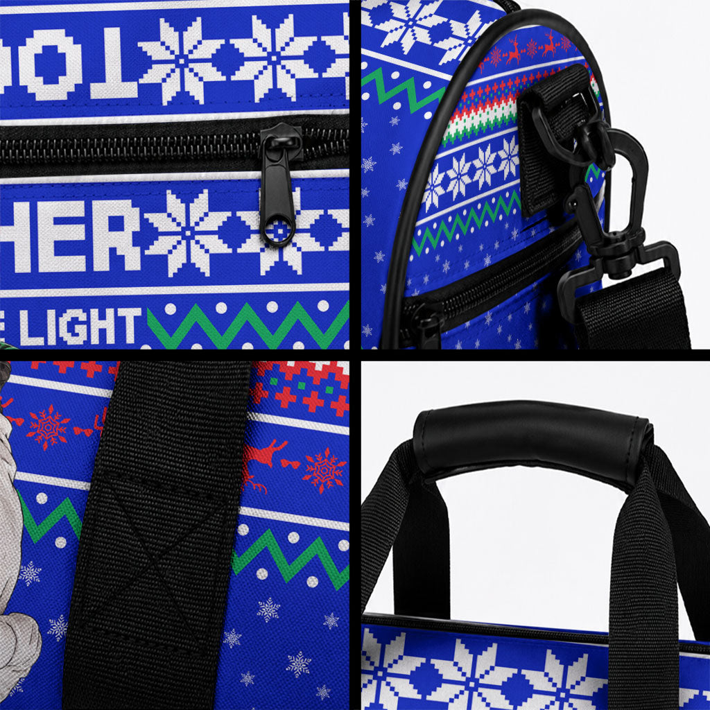 Civil Rights Leaders Christmas Duffle Bag Pattern Vintage Retro Black History Freedom Art