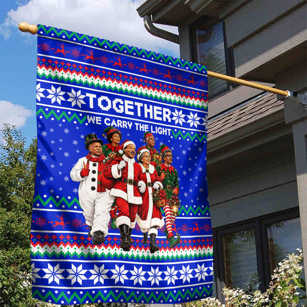 Civil Rights Leaders Christmas Garden Flag Pattern Vintage Retro Black History Freedom Art