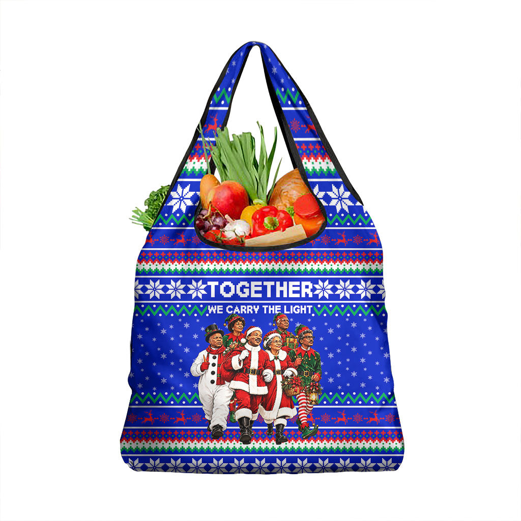 Civil Rights Leaders Christmas Grocery Bag Pattern Vintage Retro Black History Freedom Art
