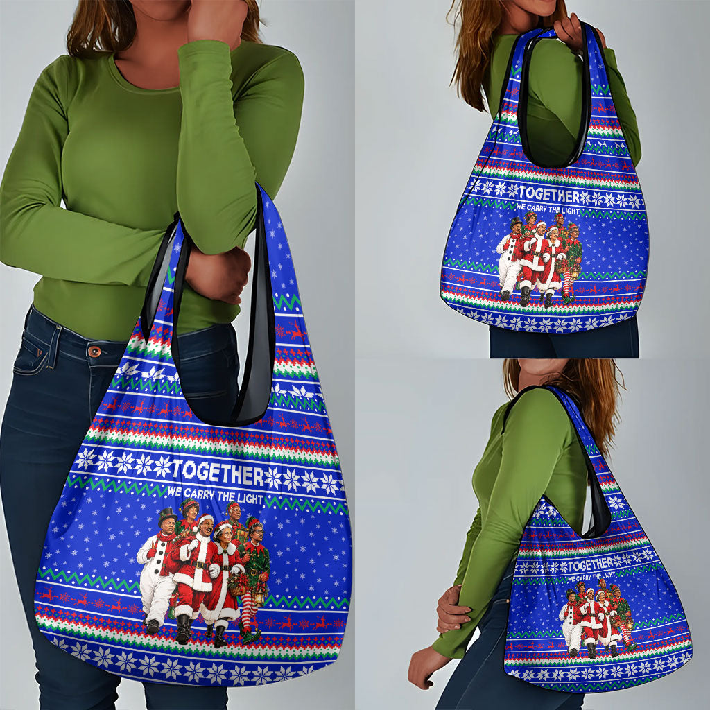 Civil Rights Leaders Christmas Grocery Bag Pattern Vintage Retro Black History Freedom Art