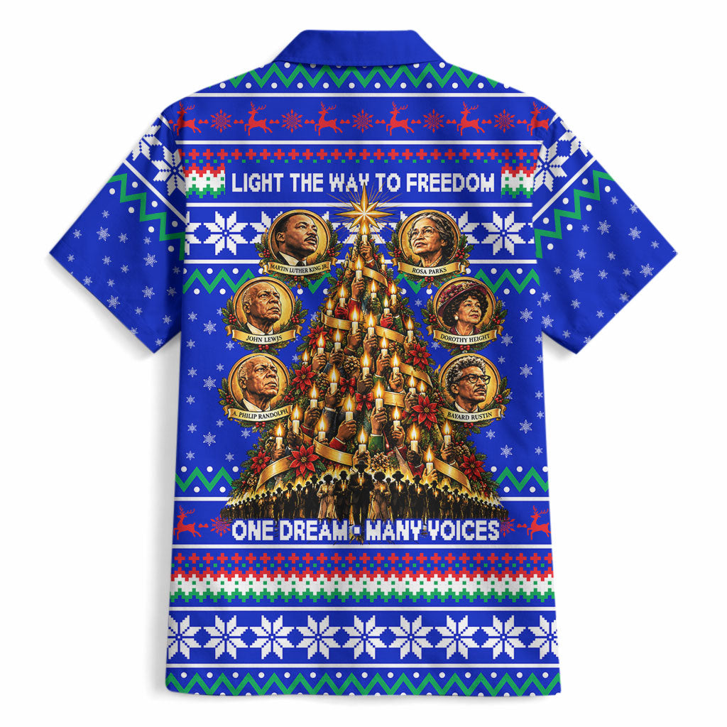 Civil Rights Leaders Christmas Hawaiian Shirt Pattern Vintage Retro Black History Freedom Art